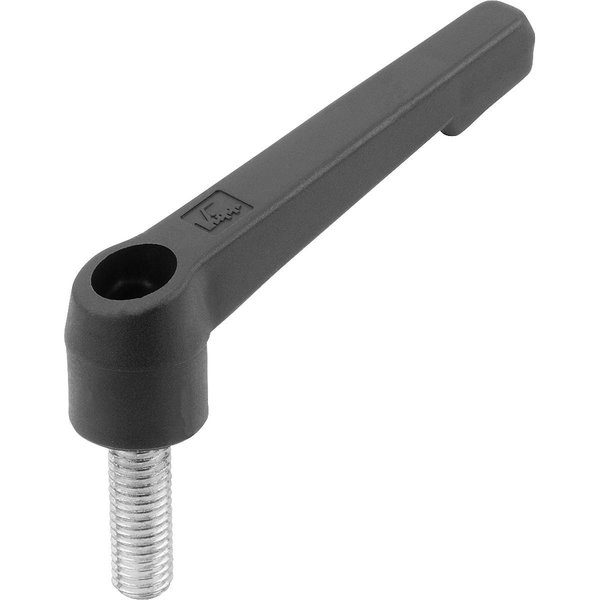 Kipp Adjustable Handle Non-Adjustable Size:3 M10X30 Plastic, Comp:Steel K0175.310X30